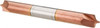 Accupro 0.1" Radius, 1/4" Diam, 2 Flute Solid Carbide Corner Rounding End Mill Double End, TiCN Finish, 2-1/2" OAL, 1/4" Shank Diam 12180343 - 08481061