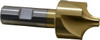 KEO 1/2" Radius, 1-1/2" Diam, 4 Flute High Speed Steel Corner Rounding End Mill Single End, TiN Finish, 3-7/8" OAL, 3/4" Shank Diam 14341 - 33018714