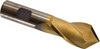 Cleveland 1" Diam, 1-1/2" LOC, 2 Flute, 90° Point Angle, High Speed Steel Drill Mill TiN Finish, 3-1/4" OAL, 3/4" Shank Diam C40518 - 87406393