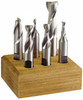 Hertel 1/8 to 1/2", 2 Flute End Mill Set Uncoated, Cobalt, 3/8, 1/2" Shank Diam, Centercutting CAA80130D - 88245204