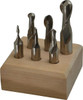 Made in USA 1/8 to 1/2", 2 Flute Ball End Mill Set Uncoated, High Speed Steel, Single End, Centercutting 291AUS - 01759018