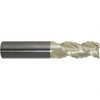 PROMAX Tools 3/8" Diam 3-Flute 40° Solid Carbide 0.02" Corner Radius Roughing & Finishing End Mill ZrN Finish, 1-1/2" LOC, 3-1/2" OAL, 3/8" Shank Diam, Chipbreaker, Long Length, Series 119 119-02436 - 76119254