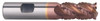 PROMAX Tools 5/8" Diam 3-Flute 35° Solid Carbide Ball Roughing & Finishing End Mill TiCN Finish, 1-1/4" LOC, 3-1/2" OAL, 5/8" Shank Diam, Chipbreaker, Series 122 122-04012 - 75891622