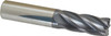 Accupro 5/8" Diam, Fine Pitch, 1-1/2" LOC, 5 Flute Solid Carbide Roughing Square End Mill AlTiN Finish, 3-1/2" OAL, 5/8" Shank Diam, Single End, 30° Helix R5306250C11 - 93262491