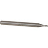 Accupro 3/64", 3/32" LOC, 1/8" Shank Diam, 1-1/2" OAL, 4 Flute, Solid Carbide Square End Mill Single End, Uncoated, Spiral Flute, 30° Helix, Centercutting, Right Hand Cut, Right Hand Flute 12182697 - 00037671