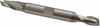 Cleveland 5/16", 9/16" LOC, 3/8" Shank Diam, 3-1/2" OAL, 2 Flute, High Speed Steel Square End Mill Double End, Uncoated, Spiral Flute, 30° Helix, Centercutting, Right Hand Cut, Right Hand Flute, Series HD-2 C42061 - 87390175