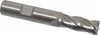Cleveland 15/32", 1-1/4" LOC, 1/2" Shank Diam, 3-1/4" OAL, 4 Flute, High Speed Steel Square End Mill Single End, Uncoated, Spiral Flute, 30° Helix, Centercutting, Right Hand Cut, Right Hand Flute, Series HG-4C C33158 - 87378733