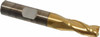 Cleveland 5/16", 3/4" LOC, 3/8" Shank Diam, 2-1/2" OAL, 3 Flute, High Speed Steel Square End Mill Single End, TiN Finish, Spiral Flute, 30° Helix, Centercutting, Right Hand Cut, Right Hand Flute, Series HG-3 C39675 - 87411831