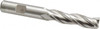 Cleveland 1/2", 2" LOC, 1/2" Shank Diam, 4" OAL, 3 Flute, High Speed Steel Square End Mill Single End, Uncoated, Spiral Flute, 30° Helix, Centercutting, Right Hand Cut, Right Hand Flute, Series HG-3 C39741 - 87412672