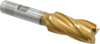 Cleveland 3/4", 1-5/8" LOC, 1/2" Shank Diam, 3-3/8" OAL, 4 Flute, High Speed Steel Square End Mill Single End, TiN Finish, Spiral Flute, 30° Helix, Centercutting, Right Hand Cut, Right Hand Flute, Series HG-4C C33216 - 87380879