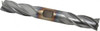 Cleveland 5/8", 1-3/8" LOC, 5/8" Shank Diam, 5" OAL, 4 Flute, High Speed Steel Square End Mill Double End, TiCN Finish, Spiral Flute, 30° Helix, Centercutting, Right Hand Cut, Right Hand Flute, Series HD-4C C33128 - 87408316