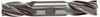 Hertel 7/16", 1" LOC, 1/2" Shank Diam, 4-1/8" OAL, 4 Flute, Cobalt Square End Mill Double End, Uncoated, Spiral Flute, 30° Helix, Right Hand Cut, Right Hand Flute E2051028 - 84512623