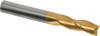 Hertel 3/8", 1-1/8" LOC, 3/8" Shank Diam, 3" OAL, 3 Flute, Solid Carbide Square End Mill Single End, TiN Finish, 30° Helix, Centercutting, Right Hand Cut 750617 - 89311948