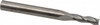 RobbJack 3/16", 5/8" LOC, 1/4" Shank Diam, 2-1/2" OAL, 3 Flute, Solid Carbide Square End Mill Single End, Uncoated, Spiral Flute, 30° Helix, Centercutting, Right Hand Cut, Right Hand Flute, Series C8-304 C8-303-06 - 03856283