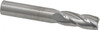 RobbJack 3/8", 7/8" LOC, 3/8" Shank Diam, 2-1/2" OAL, 4 Flute, Solid Carbide Square End Mill Single End, Uncoated, Spiral Flute, 30° Helix, Centercutting, Right Hand Cut, Right Hand Flute, Series C1-401 C1-401-12 - 00403949