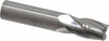 RobbJack 3/8", 5/8" LOC, 3/8" Shank Diam, 2-1/2" OAL, 4 Flute, Solid Carbide Square End Mill Single End, Uncoated, Spiral Flute, 30° Helix, Centercutting, Right Hand Cut, Right Hand Flute, Series TS-401 TS-401-12 - 03035094