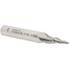 Accupro 10° per Side 1/16" Small End Diam 3/4" LOC 3-Flute Solid Carbide Tapered Ball End Mill Uncoated, 3/8" Shank Diam, 2-1/2" OAL, 1/32" Nose Radius, 30° Helix, Spiral Flute, Centercutting 12177666 - 79403440