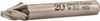 Made in USA 20° per Side 1/8" Small End Diam 1/2" LOC 3-Flute High Speed Steel Tapered Square End Mill Uncoated, 3/8" Shank Diam, 2-1/2" OAL, Spiral Flute, Centercutting W-202 - 04153524