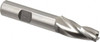 Made in USA 5° per Side 3/8" Small End Diam 1-1/4" LOC 3-Flute High Speed Steel Tapered Square End Mill Uncoated, 1/2" Shank Diam, 3-1/4" OAL, Spiral Flute, Centercutting O-605 - 81441792