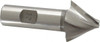 Made in USA 30° per Side 1/4" Small End Diam 1" LOC 4-Flute High Speed Steel Tapered Square End Mill Uncoated, 3/4" Shank Diam, 3-1/4" OAL, Spiral Flute, Centercutting Z-404 - 04153755