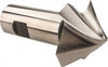 Made in USA 45° per Side 1/8" Small End Diam 1" LOC 4-Flute High Speed Steel Tapered Square End Mill 1" Shank Diam, 3-3/4" OAL, Centercutting 45-204 - 04153839