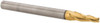 KYOCERA SGS 5° per Side 1/8" Small End Diam 3/4" LOC 3-Flute Solid Carbide Tapered Square End Mill TiN Finish, 1/4" Shank Diam, 3" OAL, 28° Helix, Spiral Flute, Centercutting 32374 - 58990722