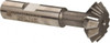 KEO 1° 1" Cut Diam, 3/8" Cut Width, 1/2" Shank, High Speed Steel Double-Angle Cutter Uncoated, 12 Teeth, 2-29/32" OAL, Weldon Flat 72821 - 45525938