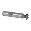 KEO 45° 1/2" Cut Diam, 1/8" Cut Width, High Speed Steel Dovetail Cutter Uncoated, 3/8" Shank Diam, 2" Shank Length, 2-1/8" OAL, 8 Teeth, Weldon Flat 75044 - 08707416