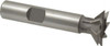Made in USA 45° 3/4" Cut Diam, 7/32" Cut Width, Cobalt Dovetail Cutter Uncoated, 3/8" Shank Diam, 1-15/16" Shank Length, 2-1/8" OAL, 8 Teeth, Weldon Flat CDT7508-45 - 71826523