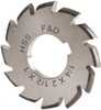 Made in USA 1/8" Radius, 1/4" Circle Diam, 2-1/2" Cutter Diam, Arbor Connection, Convex Radius Cutter High Speed Steel, Uncoated, Form Relieved, 12 Teeth 12521 - 73170177
