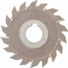KEO 4" Diam x 3/16" Face Width Staggered Tooth Side Milling Cutter 1" Arbor Hole, High Speed Steel, Uncoated, 18 Teeth 00786 - 44097442