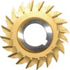 Made in USA 3" Diam x 1/4" Face Width Straight Tooth Side Milling Cutter 1" Arbor Hole, High Speed Steel, TiN Finish, 20 Teeth SM3250-TIN - 73047169