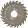 Made in USA 4" Diam x 1/4" Face Width Straight Tooth Side Milling Cutter 1" Arbor Hole, High Speed Steel, Uncoated, 24 Teeth SM4250 - 73014169
