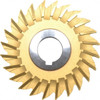 Made in USA 4" Diam x 1/4" Face Width Straight Tooth Side Milling Cutter 1" Arbor Hole, High Speed Steel, TiN Finish, 24 Teeth SM4250-TIN - 73048167