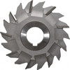 Made in USA 4" Diam x 5/16" Face Width Staggered Tooth Side Milling Cutter 1" Arbor Hole, High Speed Steel, Uncoated, 18 Teeth STM4312 - 73034191