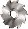 Made in USA 6" Diam x 1/2" Face Width Straight Tooth Side Milling Cutter 1-1/4" Arbor Hole, Carbide-Tipped, Uncoated, 12 Teeth 2541-65 - 00362327