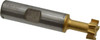 Made in USA 9/16" Diam, 15/64" Wide, High Speed Steel T-Slot Cutter 17/64" Neck Diam, 1/2" Shank Diam, 1-13/16" Shank Length, 2-19/32" OAL, 1/4" Bolt, TiN Finish TS50-TIN - 73003162