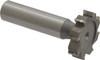 Made in USA ANSI 809 (Old Std # 18) 1-1/8" Cut Diam, 1/4" Cut Width, 1/2" Shank, Straight-Tooth Woodruff Keyseat Cutter Carbide-Tipped, Uncoated, 2-1/4" OAL, 8 Teeth TC809 - 00361485