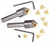 Everede Tool 0.713" Max Diam, 1/2" Shank Diam, 60° Included Angle, Indexable Countersink Uses 1 Triangle TPGH 215 Insert 01289 - 03303211