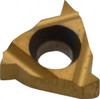 Carmex 11 IR A60 MXC/GOLD Carbide Laydown Threading Insert TiN Finish, RH Internal Partial Profile 60° Thread, 48-16 TPI, 1/4" Inscribed Circle, 0.127" Thick 1/4INRHA60MXC - 08701393