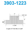 Precise Pro-Series T-Slot Nut, 1", 3/4"-10 Thread - 3903-1223