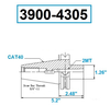 Precise CAT 40 V-Flange Morse Taper Adapters