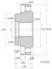 Precise Backplate/Adapter, 1"-10 Thread, for 6" Lathe Chuck - 3900-3312