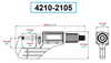Dasqua Electronic Digital Outside Micrometer, 0-25mm/0-1" Range, 0.003mm/0.00015" Accuracy - 4210-2105