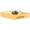 Kennametal VBMT22111 KT315 Cermet Turning Insert TiN/TiCN/TiN Finish, Neutral, 11.07mm Long, 1/4" Inscribed Circle, 1/64" Corner Radius, 35° Diamond, Series Screw-On 1291909 - 04062576