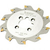 Iscar Arbor Hole Connection, 2mm Cutting Width, 0.571" Depth of Cut, 63mm Cutter Diam, 10mm Hole Diam, 6 Tooth Indexable Slotting Cutter TGSF Toolholder, TAG Insert, Right Hand Cutting Direction 2302422 - 91105841
