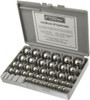 Fowler to 1 to 25mm Diameter, Chrome Steel, Gage Ball Set 0.0025 mm Tolerance, Grade 24 Accuracy, 63 RC Hardness, 25 Pairs 52-438-777 - 65243719