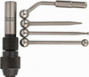 Starrett Single End, Center Finder Set Mechanical 0.25 Inch Head Diameter, Ball, Conical, Disc Head Type, Includes 4 Attachments, Case, Holder, 4 Pieces 53064 - 86425279