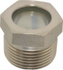 LDI Industries 3/4" Sight Diam, 3/4" Thread, 0.94" OAL, High Pressure Fused Pipe Thread, Open View Sight Glass & Flow Sight 1-1/16" Head, 1,500 Max psi, 3/4-14 Thread LSP51-05 - 56476047