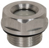 J.W. Winco M33x1.5 Thread, 36mm Distance Across Flats, Aluminum Oil Level Sight Glasses 40mm Flange Diameter, 8.5mm Head Height, 11mm Length Under Head R30/A - 64829369